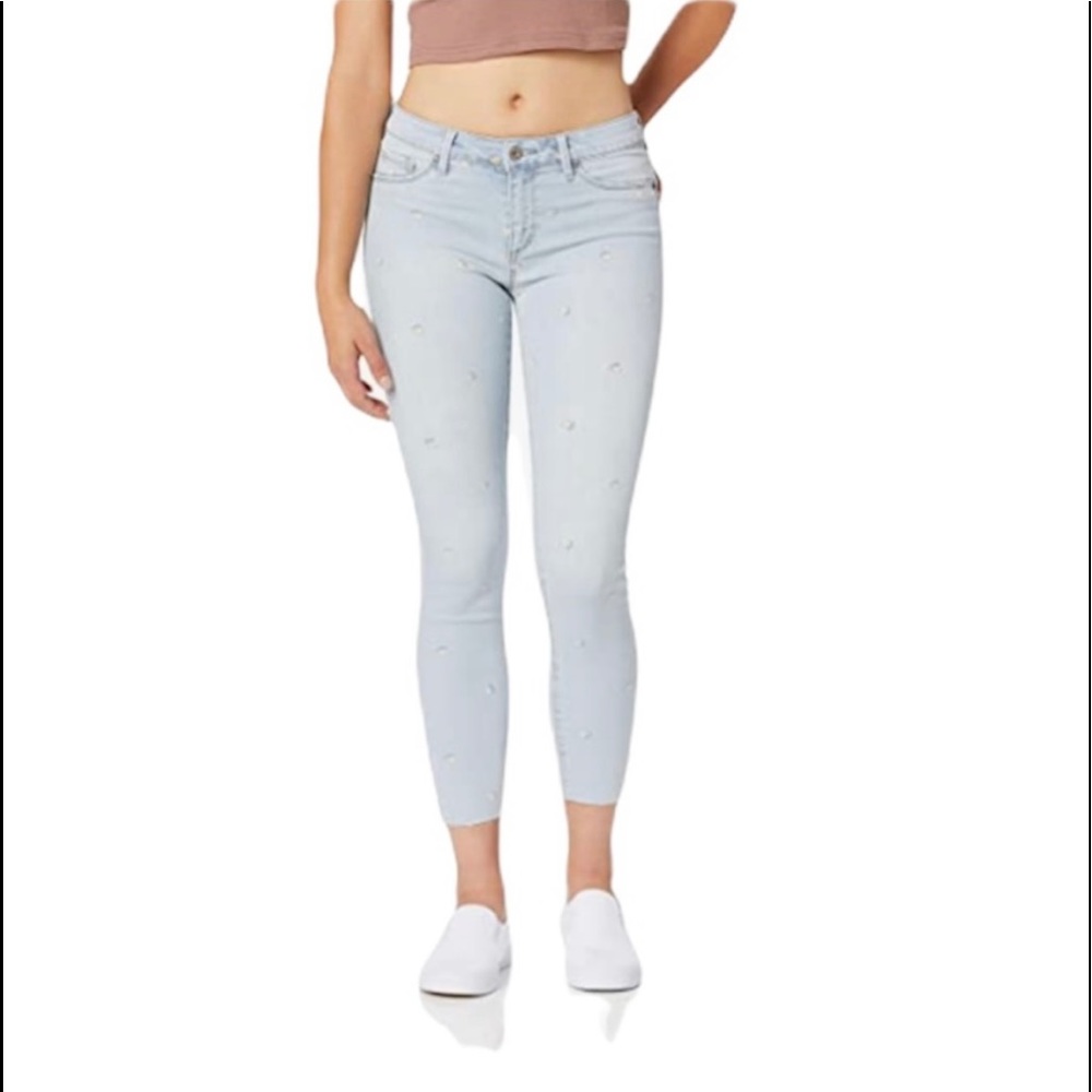 Jessica Simpson kiss me ankle skinny light wash zipper fly denim jeans size 31